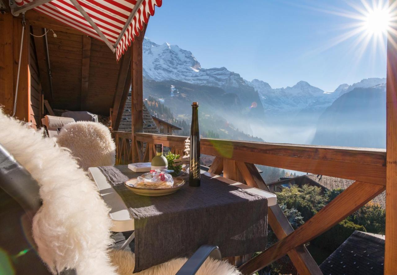 Chalet Rose Penthouse Wengen Eksteriør bilde